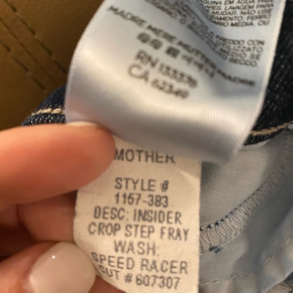 MOTHER INSIDER CROP STEP FRAY IN SPEED RACER SIZE 26 NWOT - Picture 8 of 8